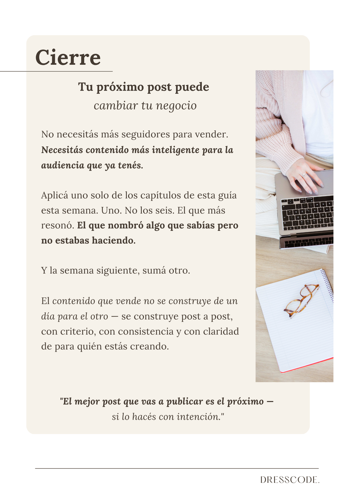 Guía Creá contenido que venda — vista previa del contenido