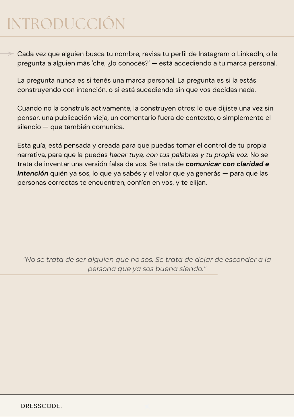 Guía de Marca Personal — vista previa del contenido