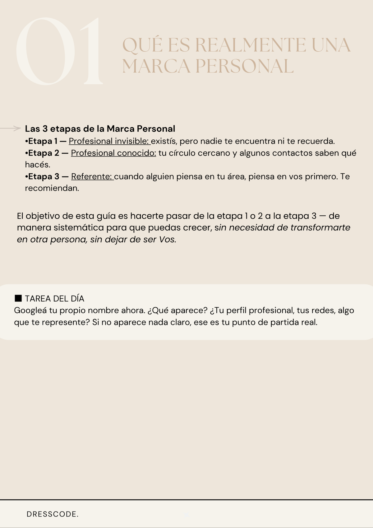 Guía de Marca Personal — vista previa del contenido