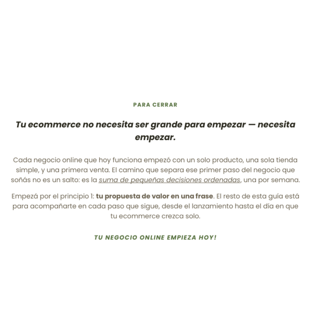 Creá tu ECOMMERCE