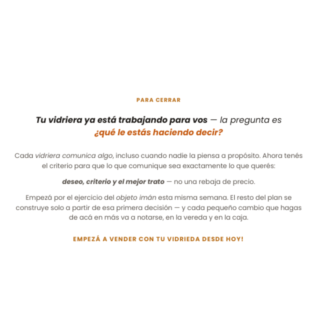 VENDÉ CON LA VIDRIERA DE TU LOCAL FÍSICO