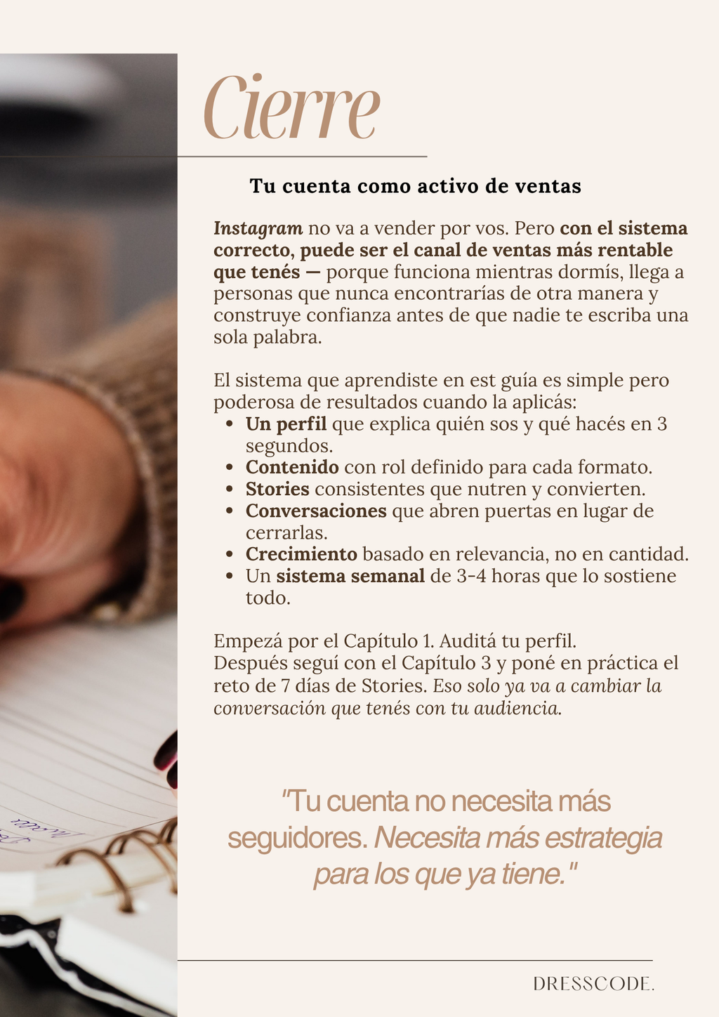Guía Instagram para vender — vista previa del contenido